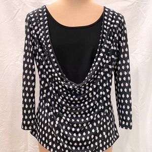 Jason Maxwell - Layered Cowl Neck Top, Petite Large